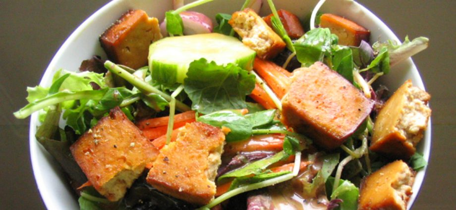 salata sa tofuom, ovas, vege, vegan, kockice zivota, kockice života